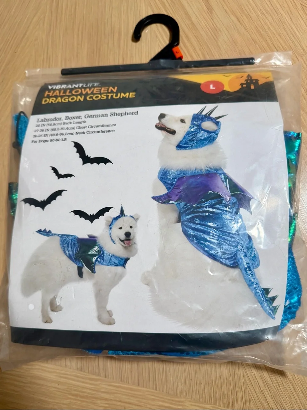 Blue Dragon Pet Costume for Dogs - Large